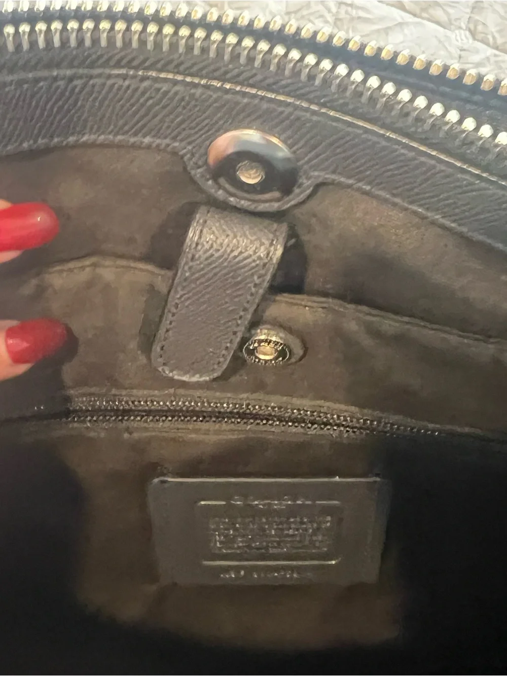 Coach pebble leather