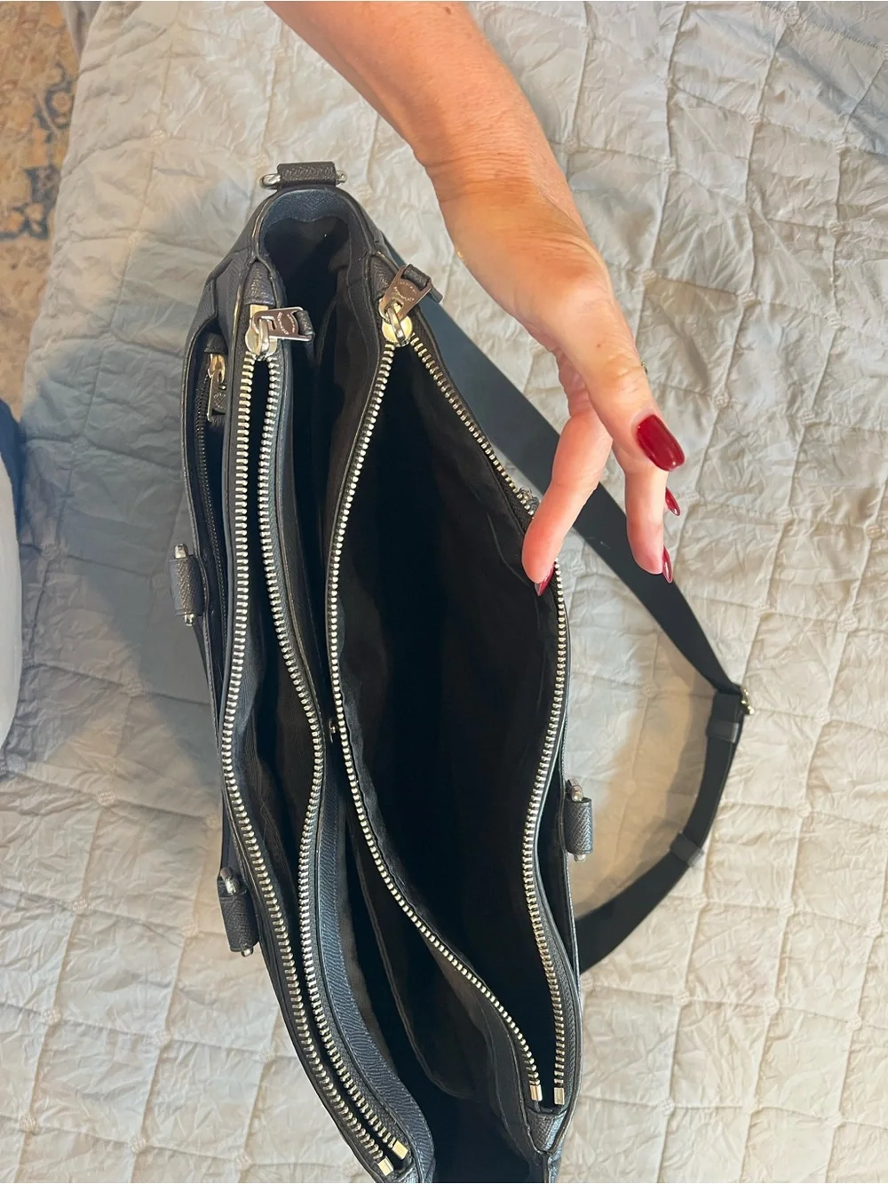 Coach pebble leather