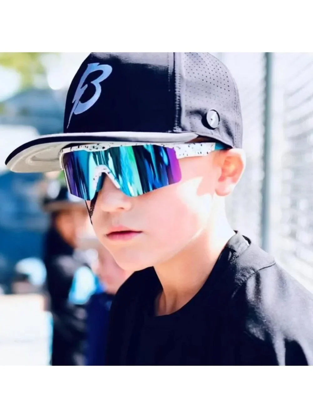 Kids Polarized Sports Sunglasses UV Protection for Ages 8-12 - Baseball