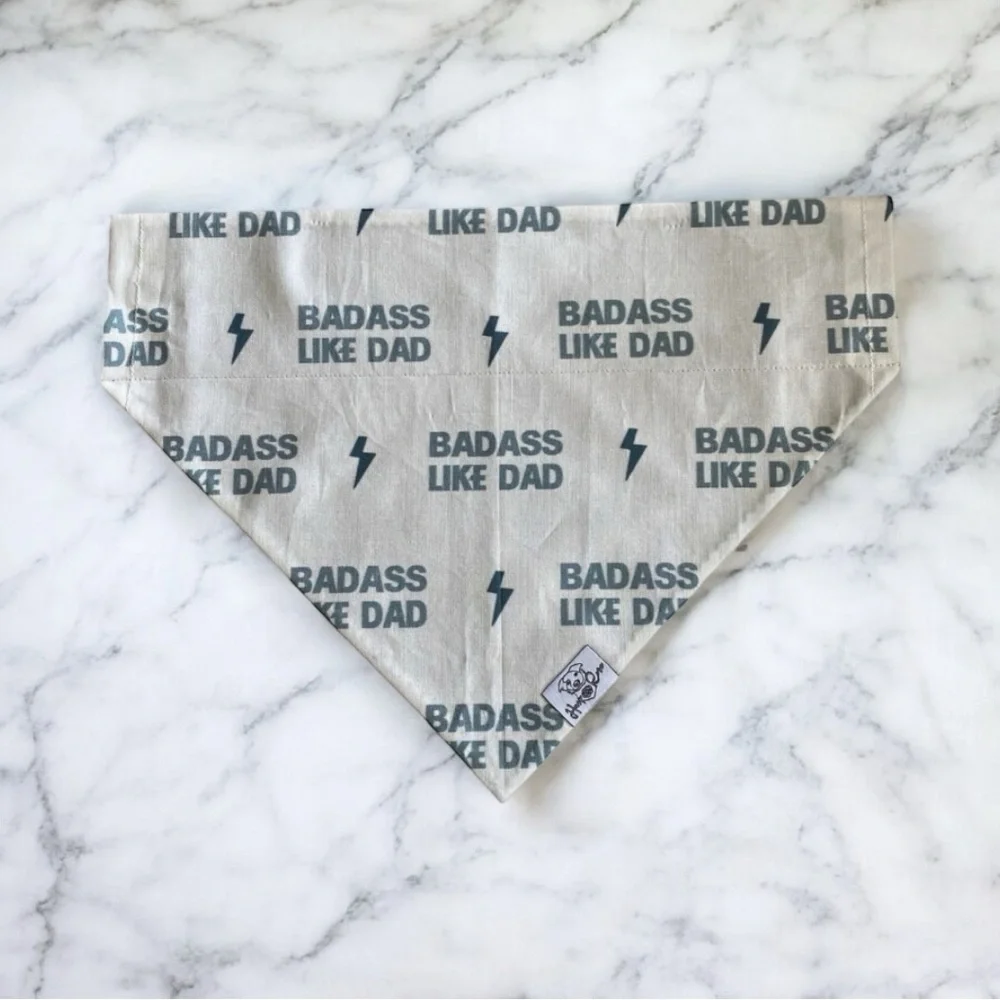 DOG Bandana - Bad Ass Like Dad - Size L Large