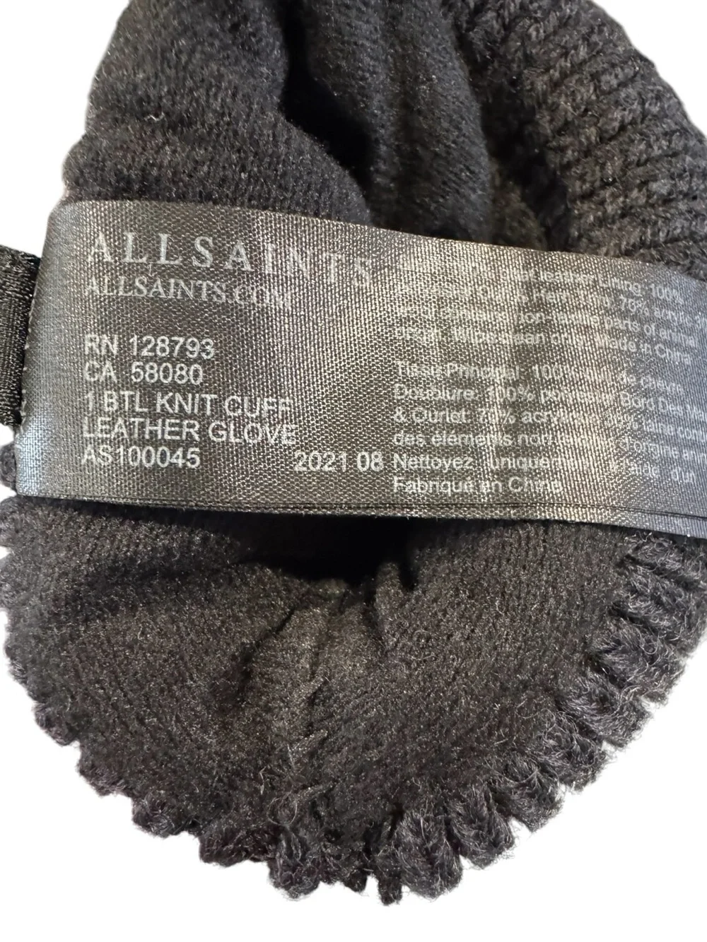 All Saints Zoya Knit Cuff Gloves