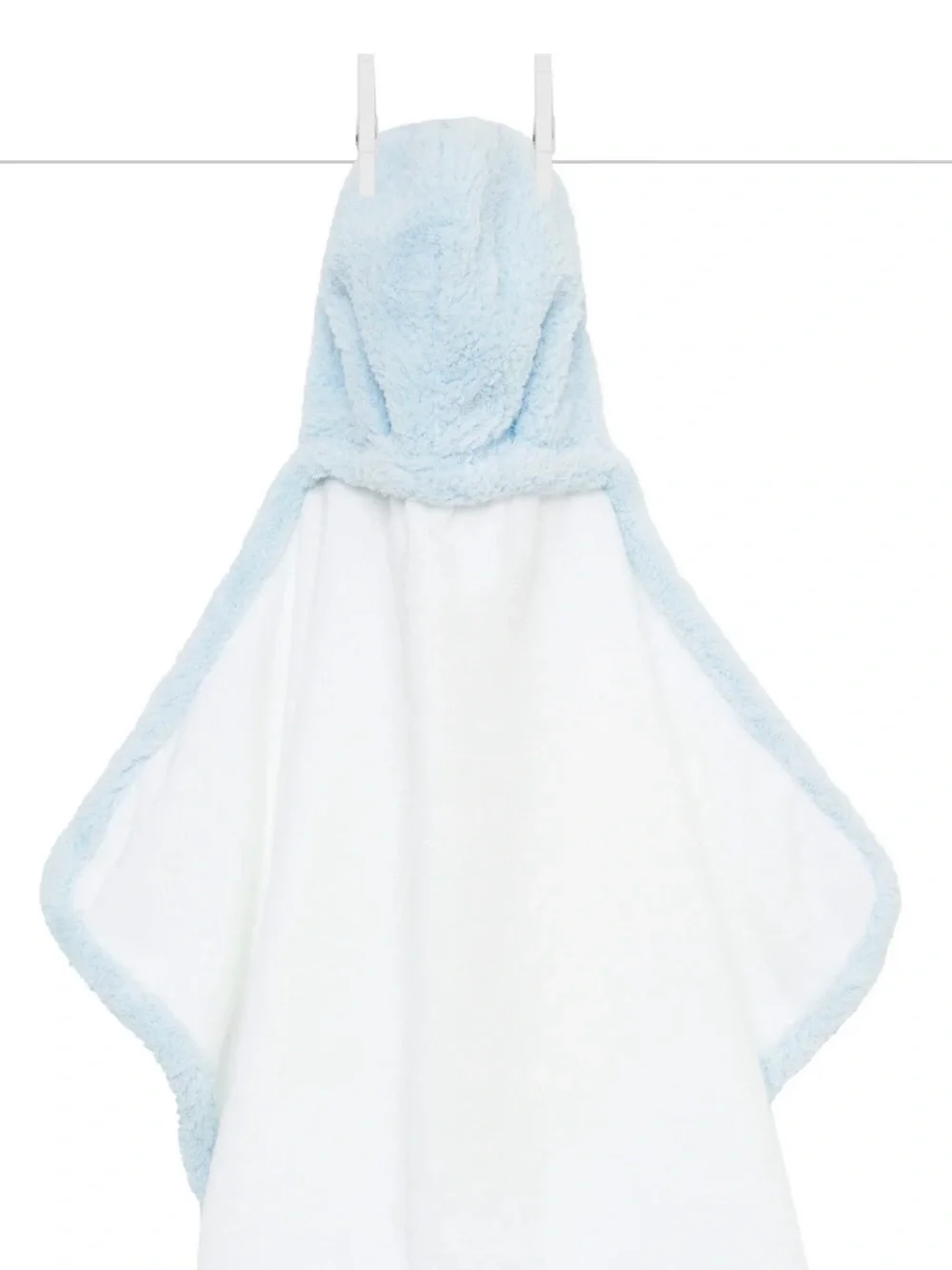 Little Giraffe chenille blue hooded towel with bear ears