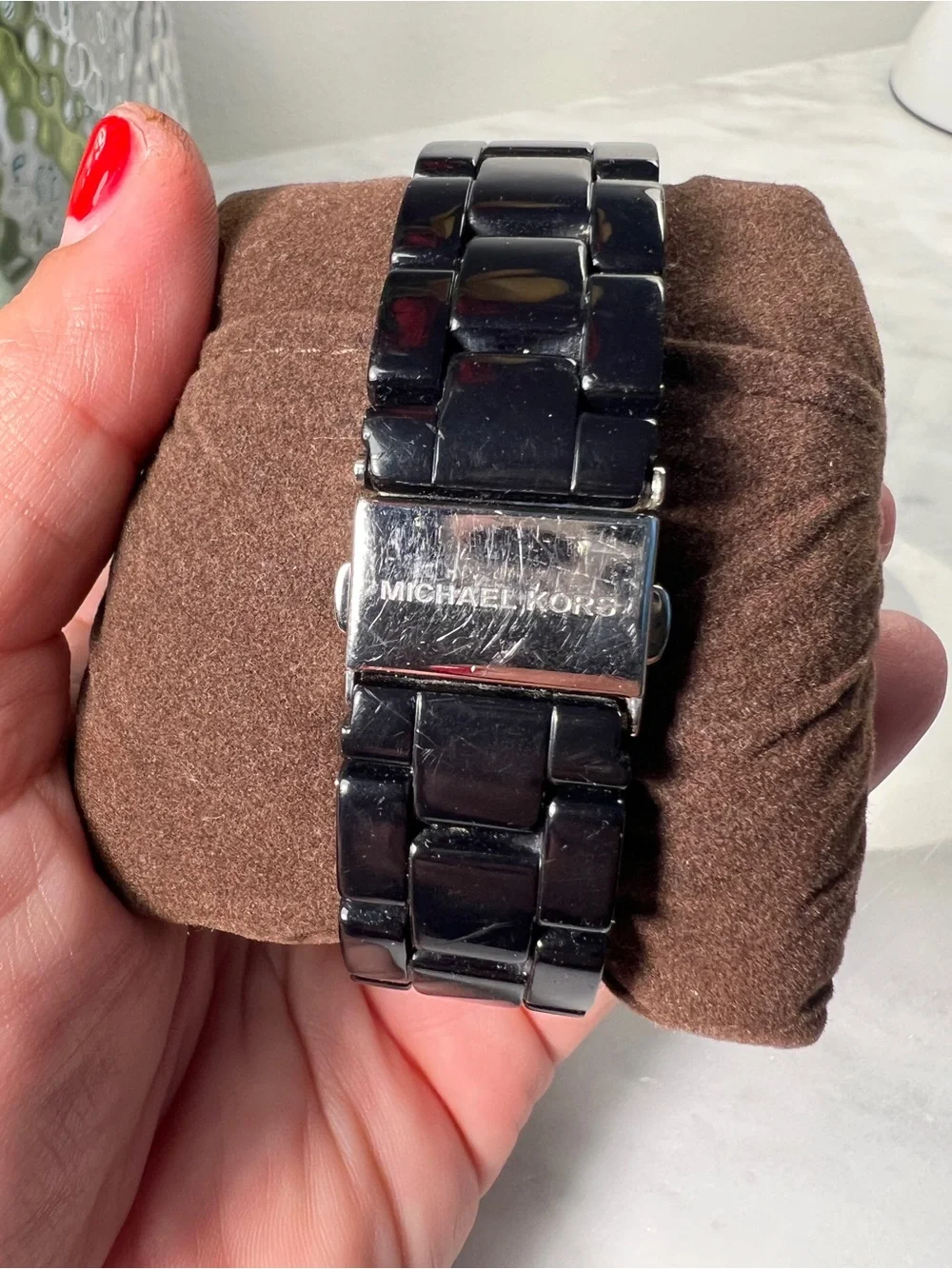 Michael Kors Madison MK5248 Black Silver Polyurethane Women's Watch