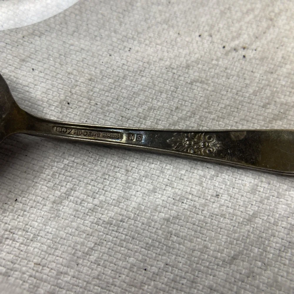 Baby Spoon And Fork 1847 Rogers Bros Silver Plated Adoration Pattern