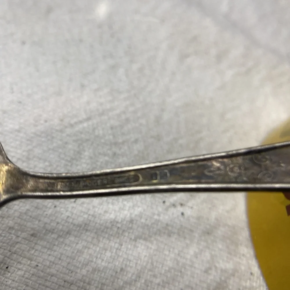 Baby Spoon And Fork 1847 Rogers Bros Silver Plated Adoration Pattern