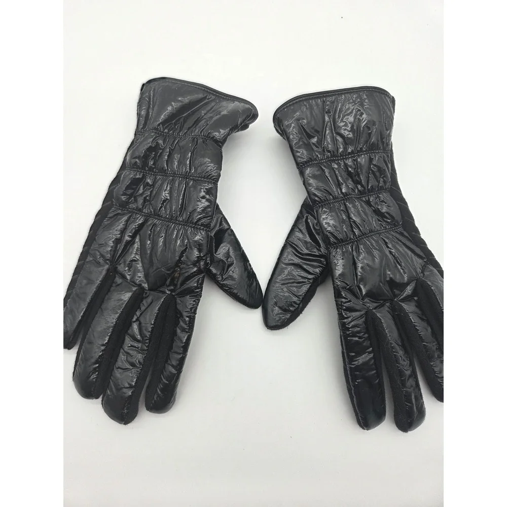 Unbranded Puffer Gloves Small Black Womens Quilted Insulated Winter Techwear