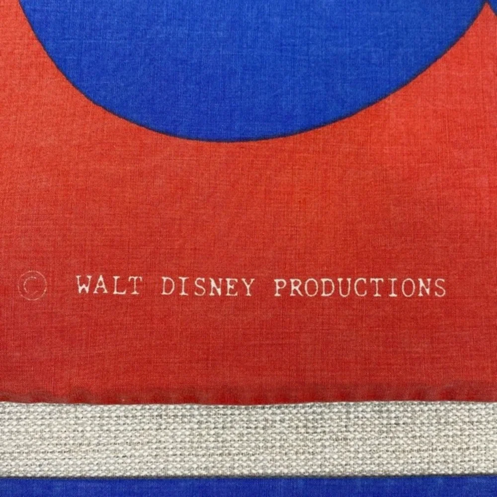 Vtg 70s Wamsutta Disney Mickey Mouse Twin‎ Sheet SET Bunk Beds Red White Blue