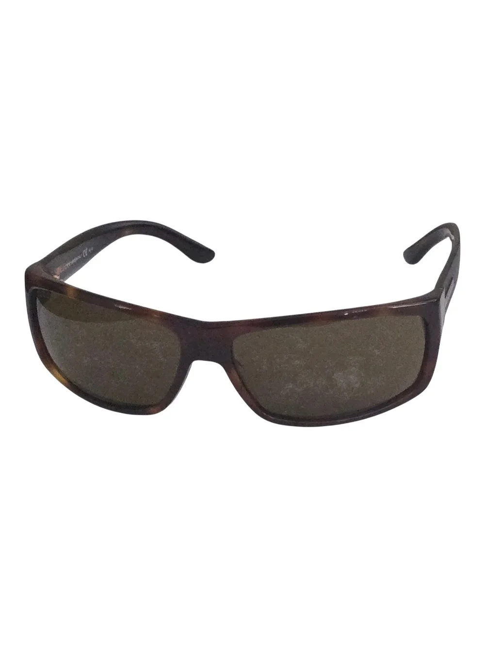 New NOS Gucci GG1001/S Wraparound Rectangular Sunglasses Tortoise/Brown Lens Men