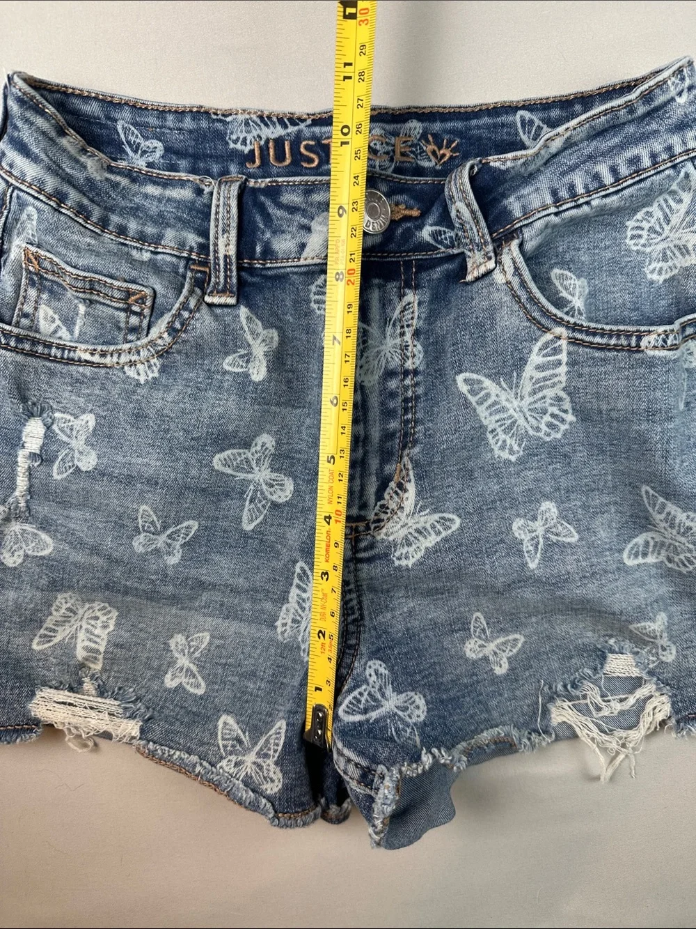 Justice shorts light denim