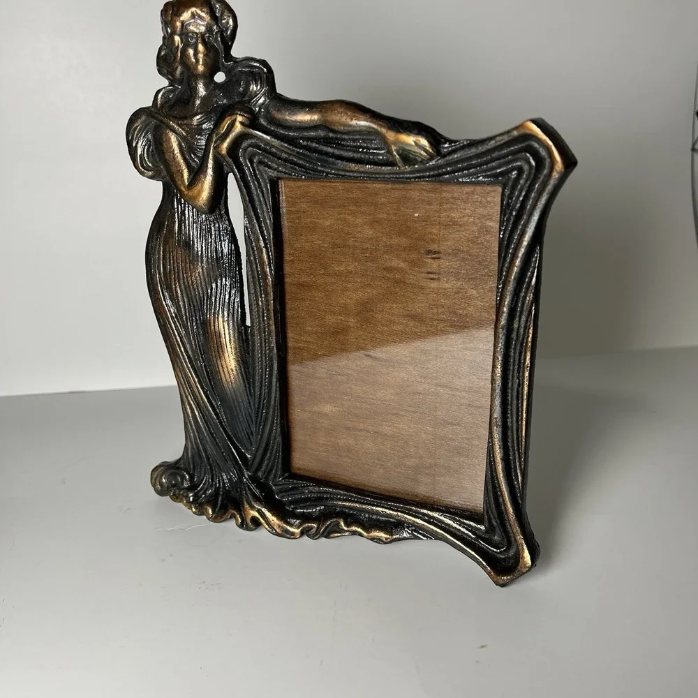 Price Products Art Nouveau Lady Adorned Metal Frame‎