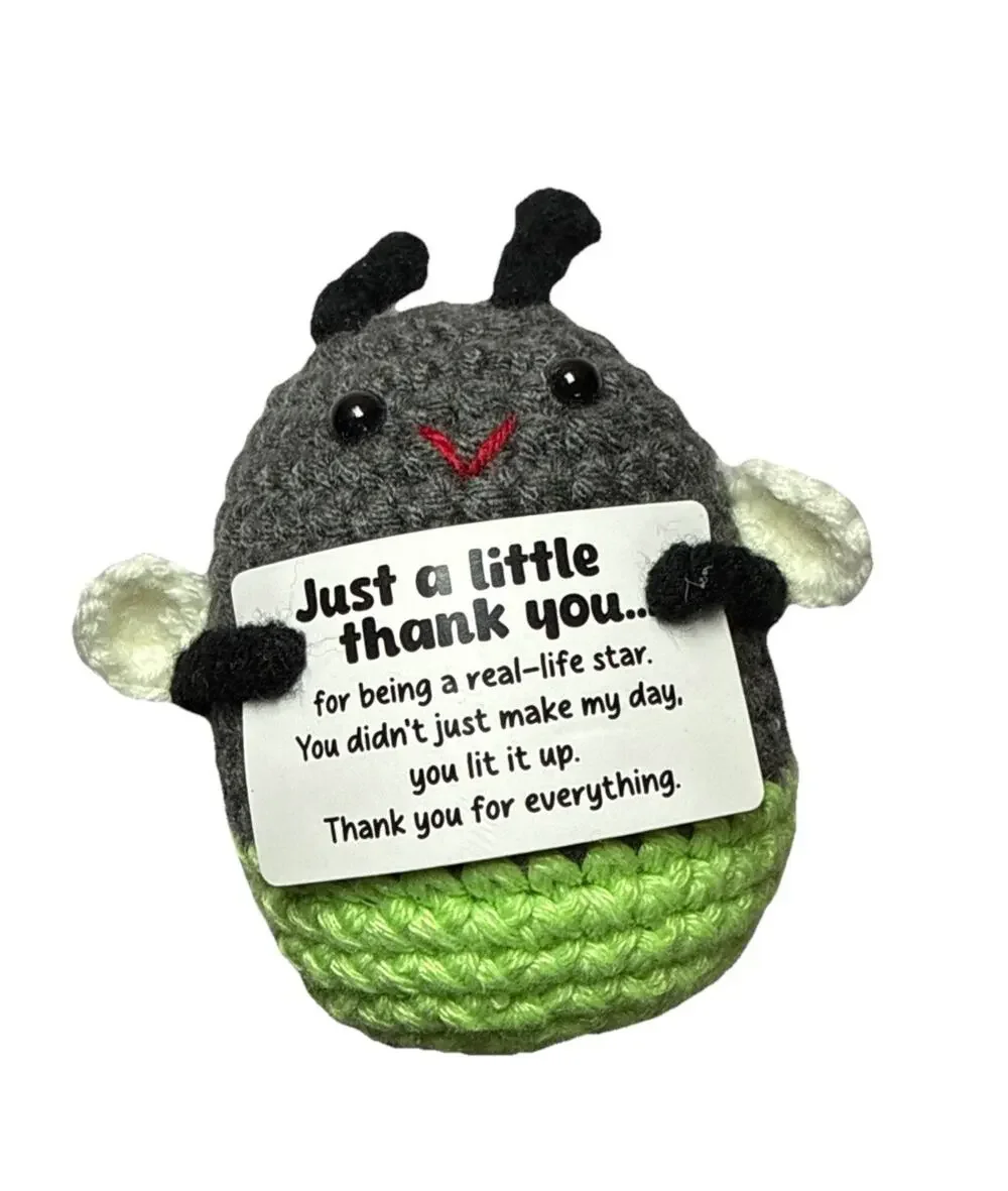 Mini Positive Crochet Firefly, Gift, Thank You, Lit Up My Day