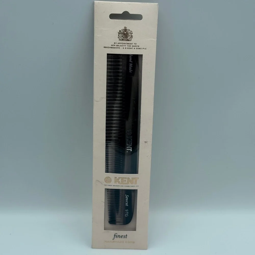 Kent A 9TG Handmade Sawcut Hair Comb Coarse Fine Teeth British Royal Warrant NEW