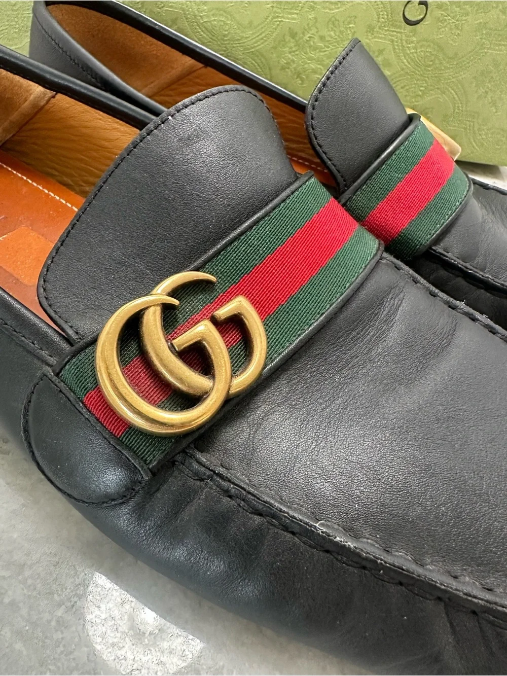 Gucci black leather