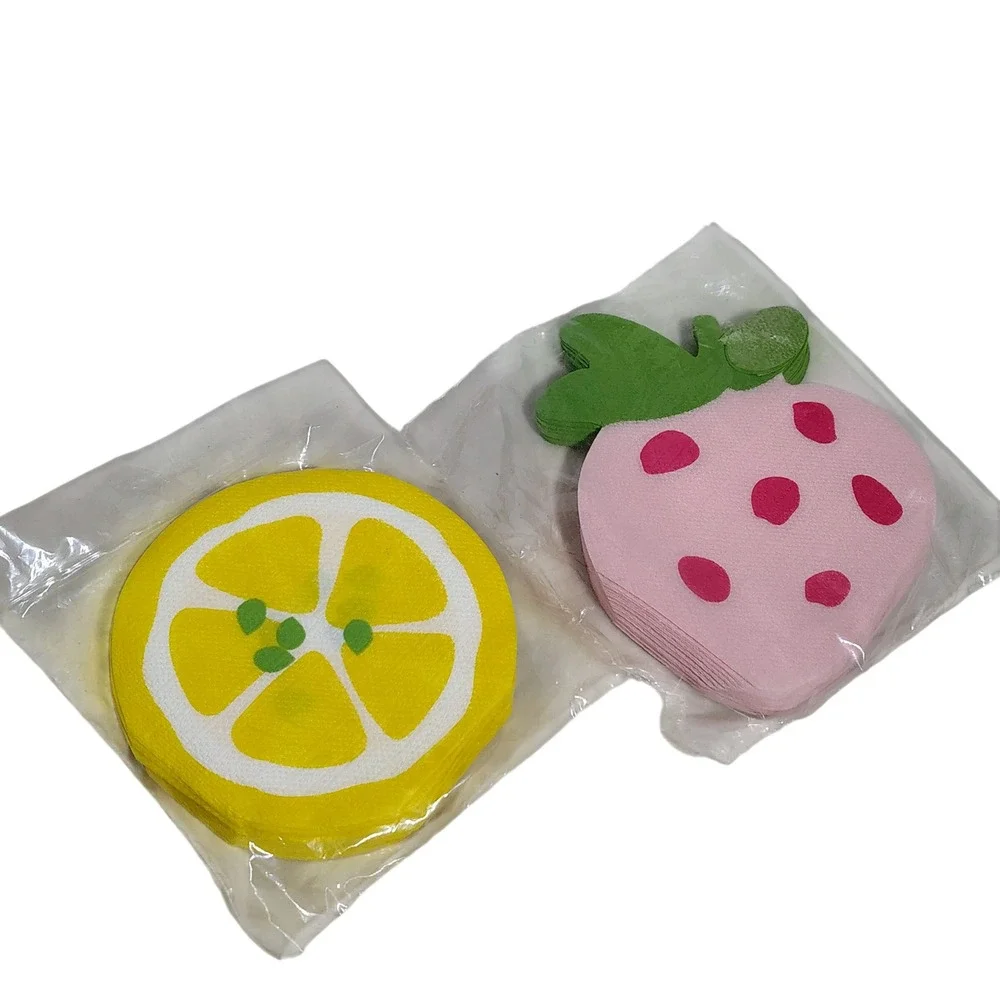 Hallmark Party Express Lemon Slice & Strawberry Napkins Set New‎ Dining crafting