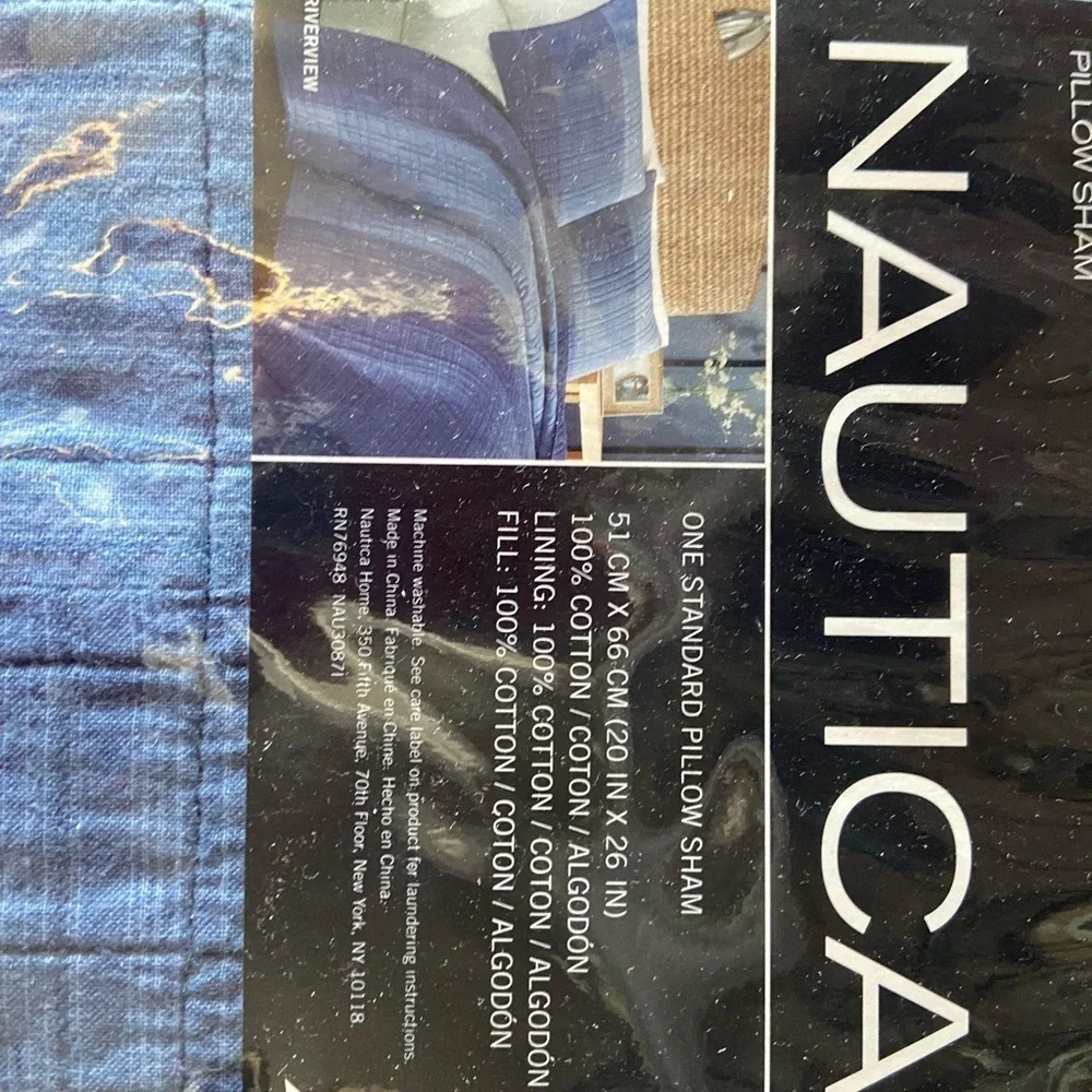 Nautica shams standard blue