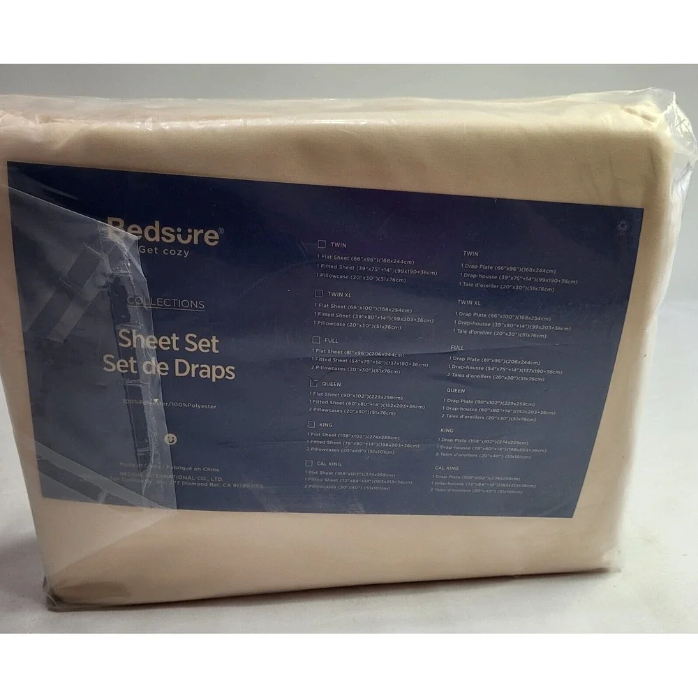 Bedsure plain cream bedroom