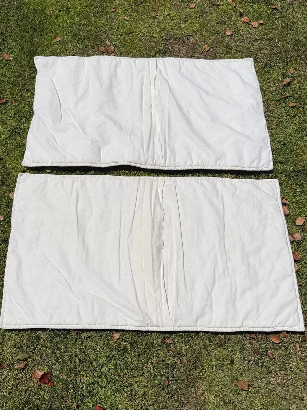 Pottery Barn Cozy Cloud 2-Piece King Sham Set Creamy White Cotton Chenille GUC