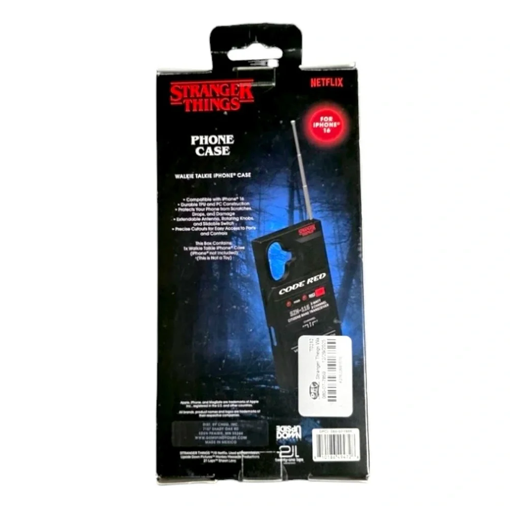 Stranger Things iPhone 16 Walkie Talkie Phone Case Code Red Netflix