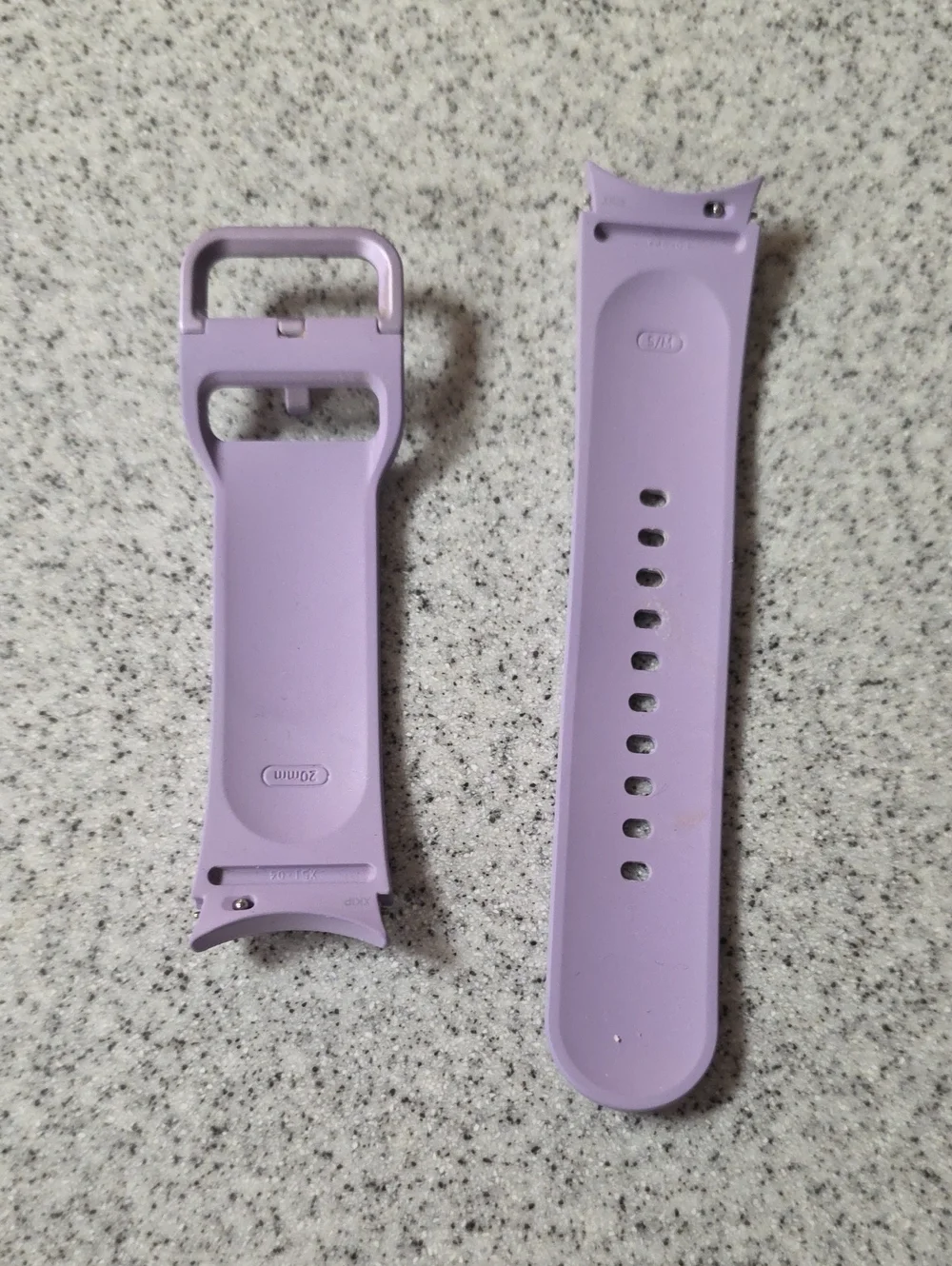 Samsung Lilac Silicone Watch Band Replacement, Size S/M