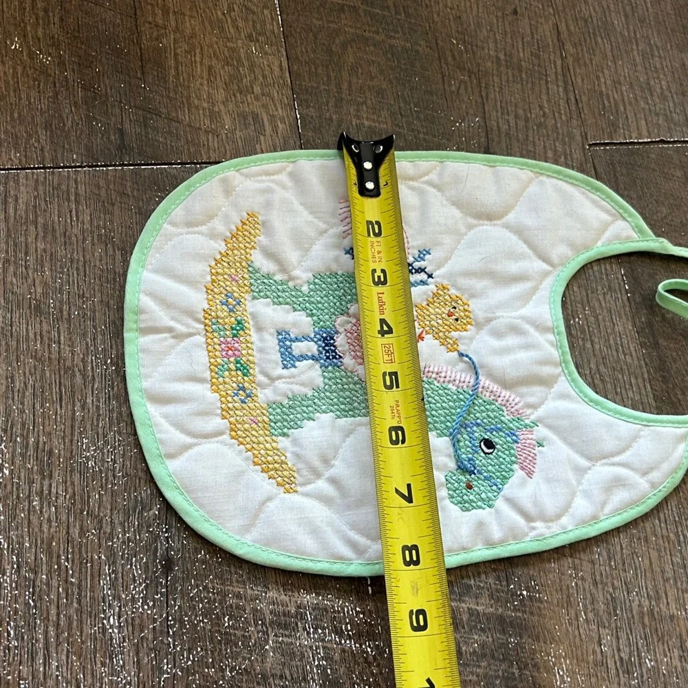 Handmade embroidered material pattern