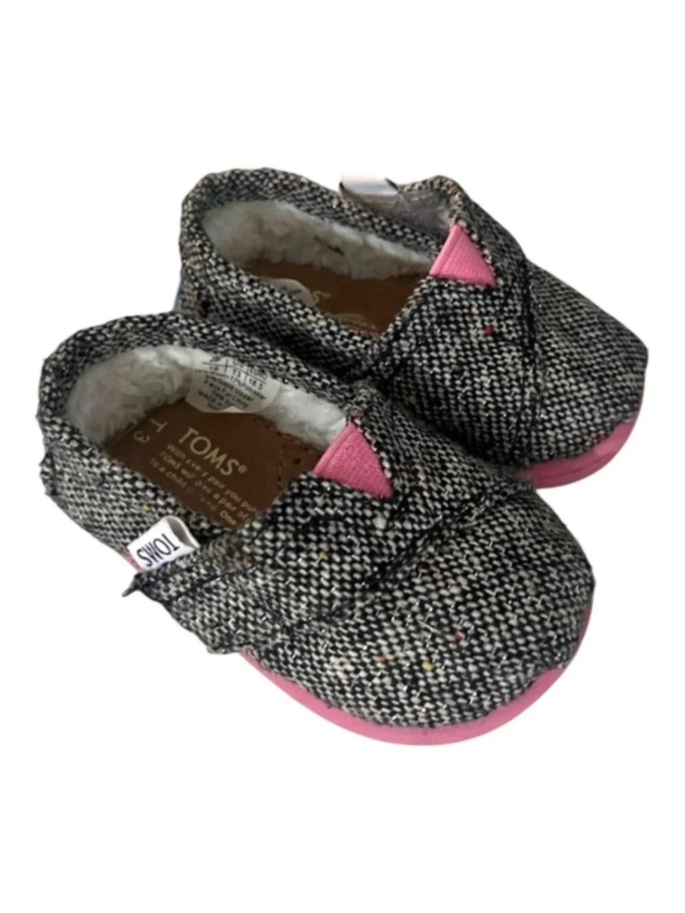 Toms Baby Girls Tweed Shoes Size T3