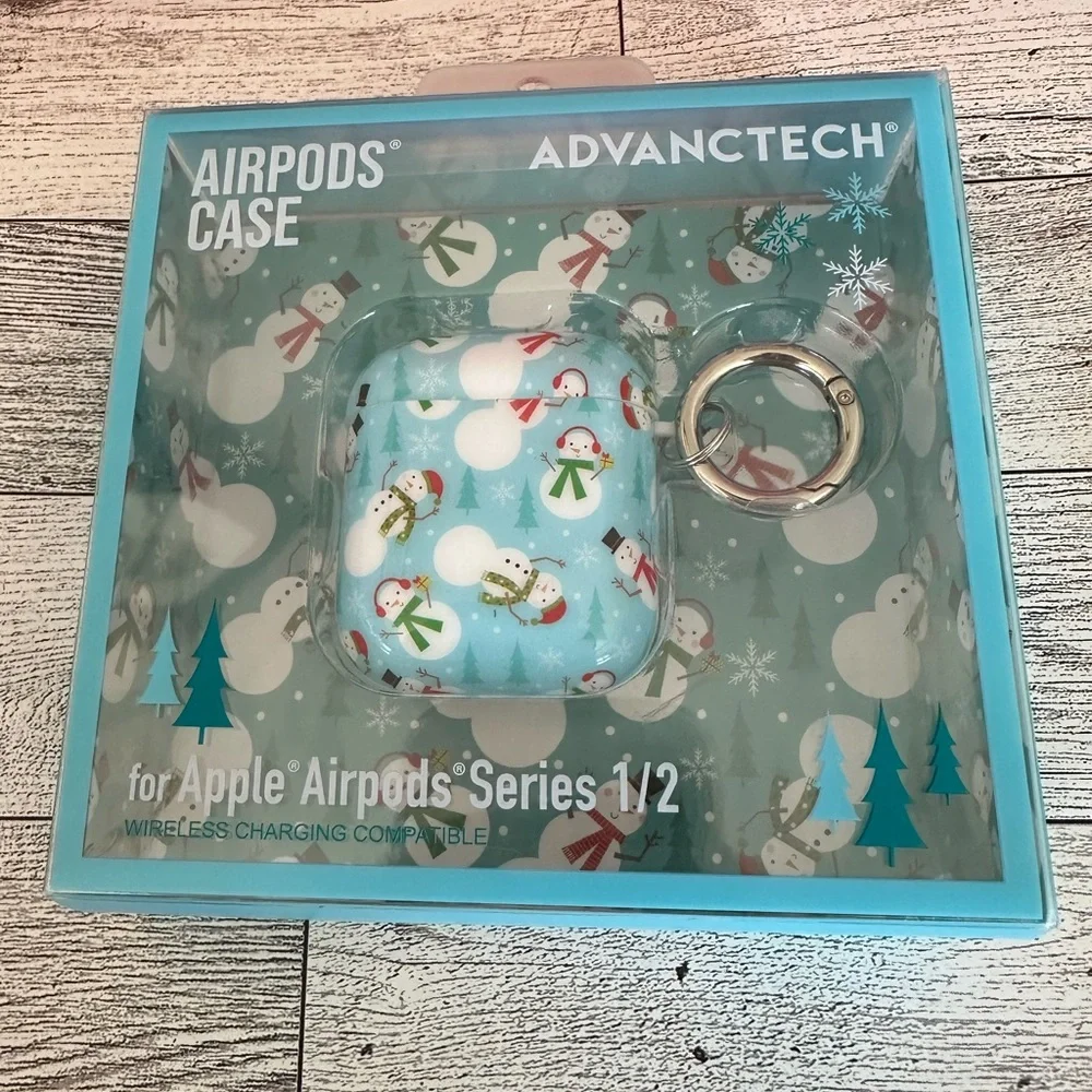 Snowman AirPods Case wireless charging compatible