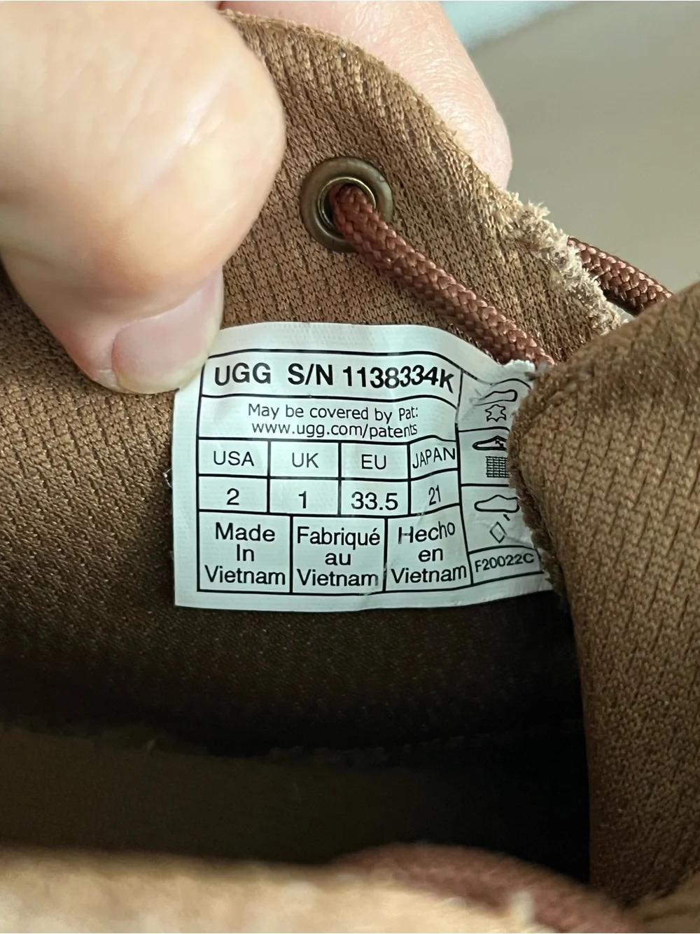 UGG kids lace