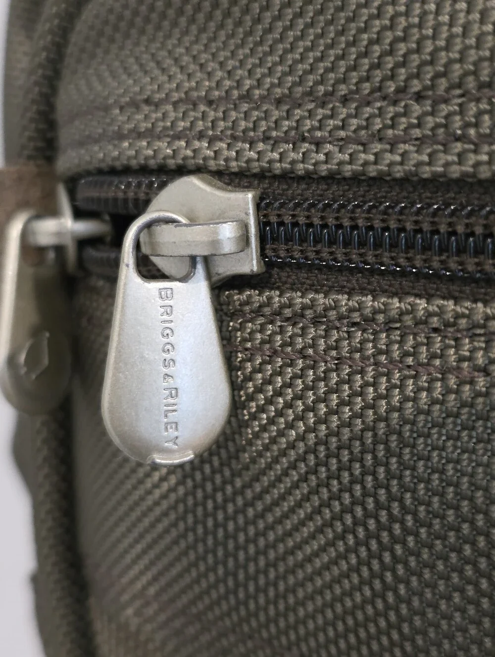 Briggs & Riley Laptop Briefcase Olive Ballistic Nylon (No Strap)