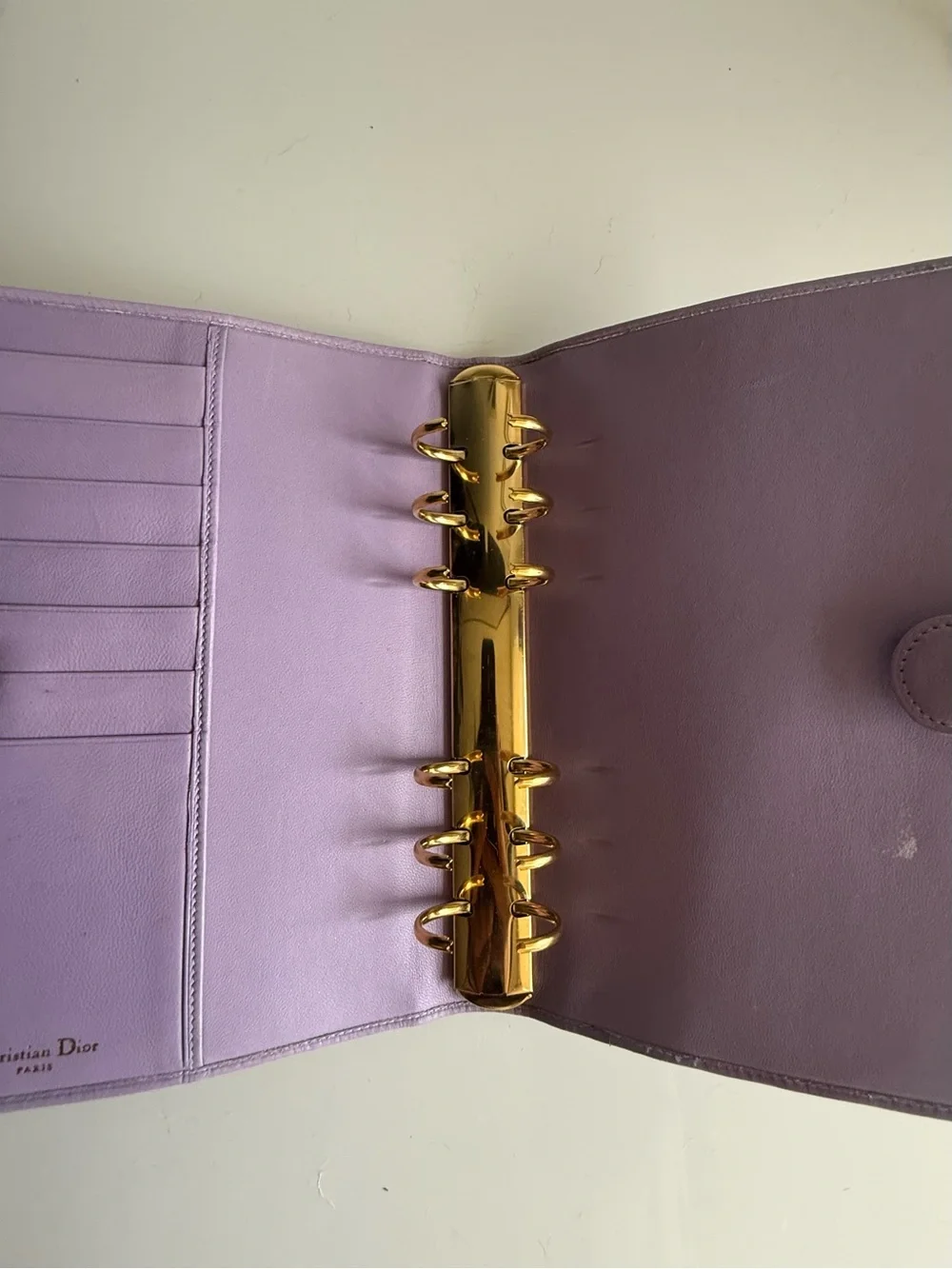 RARE Dior Lavender Quilted Leather MM Personal size Agenda