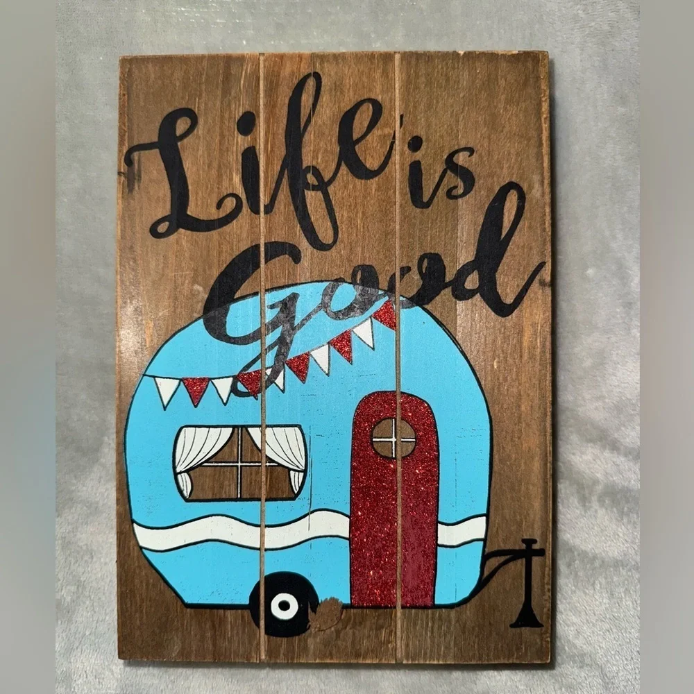 Rustic Wooden Sign with Camper Design Hobby Lobby Decor