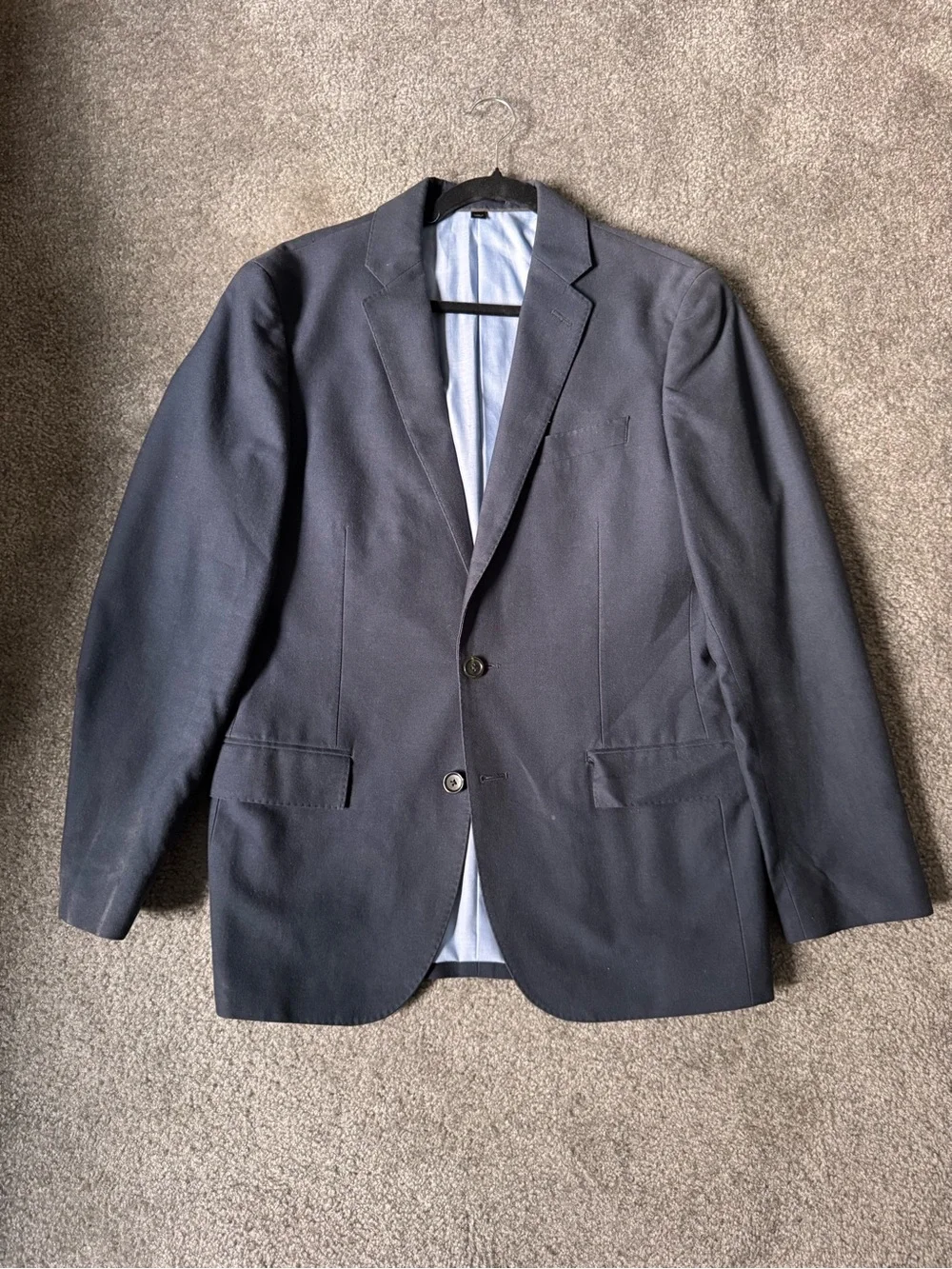 J Crew Men's Dark Navy Two-Button Sport Coat