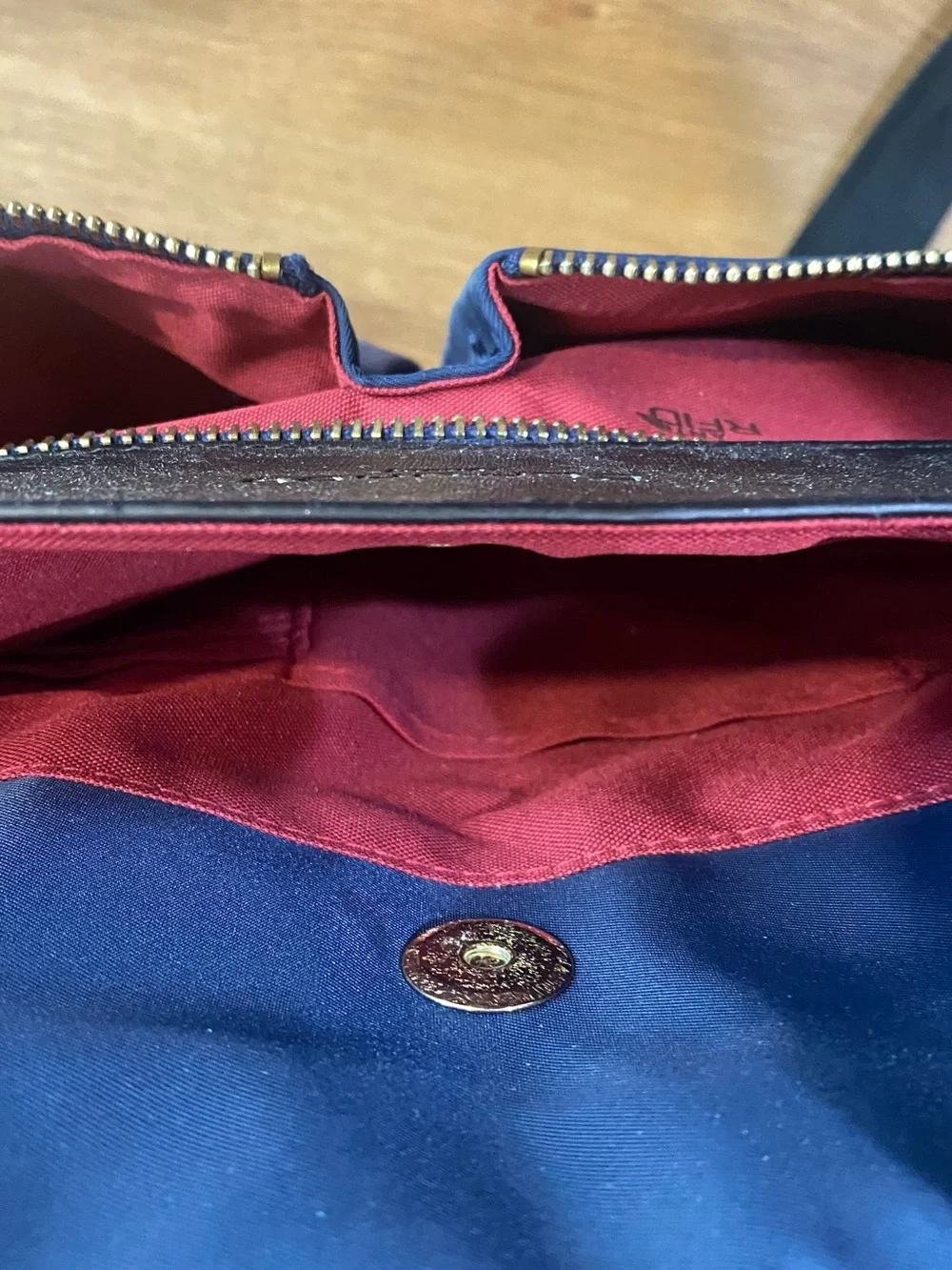 Navy Laptop Briefcase with Shoulder Strap