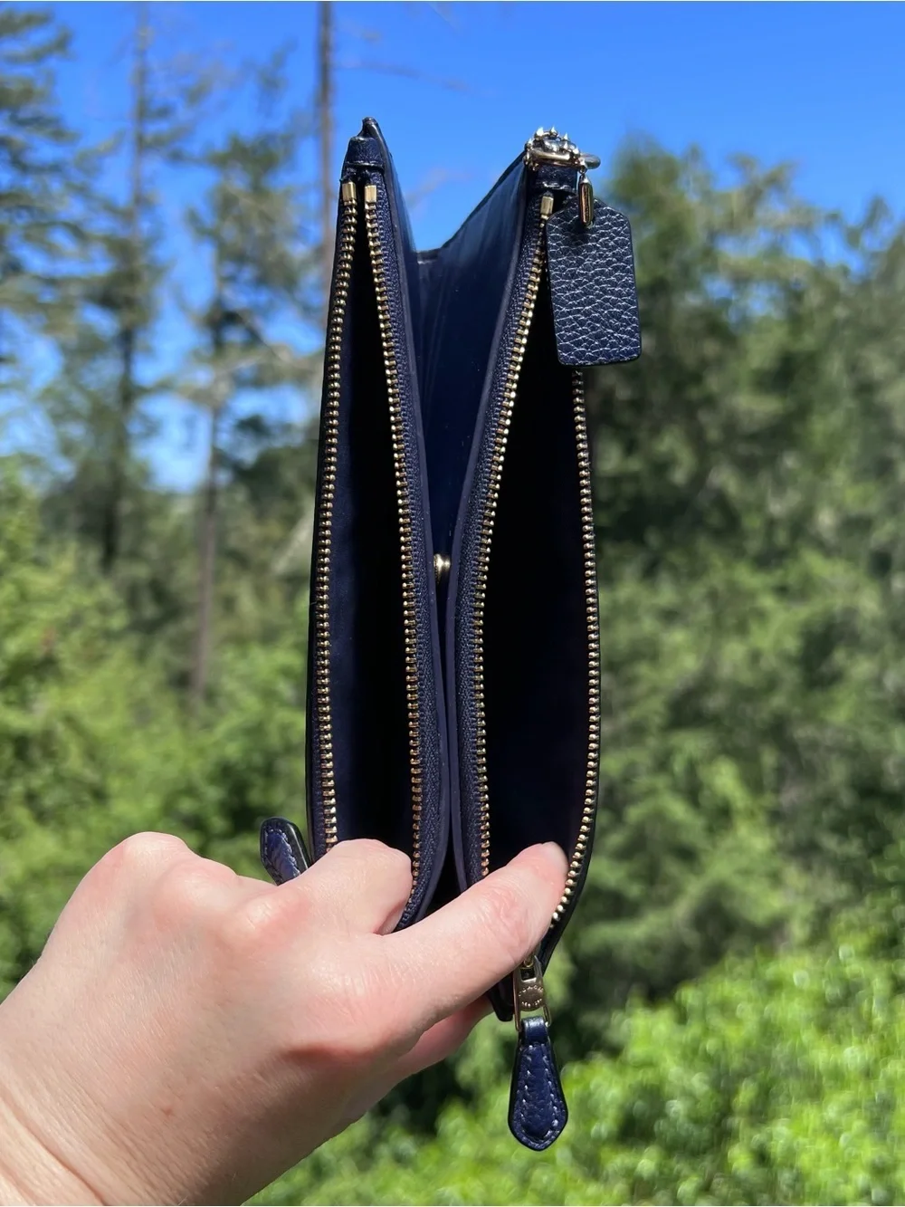 Coach gold navy