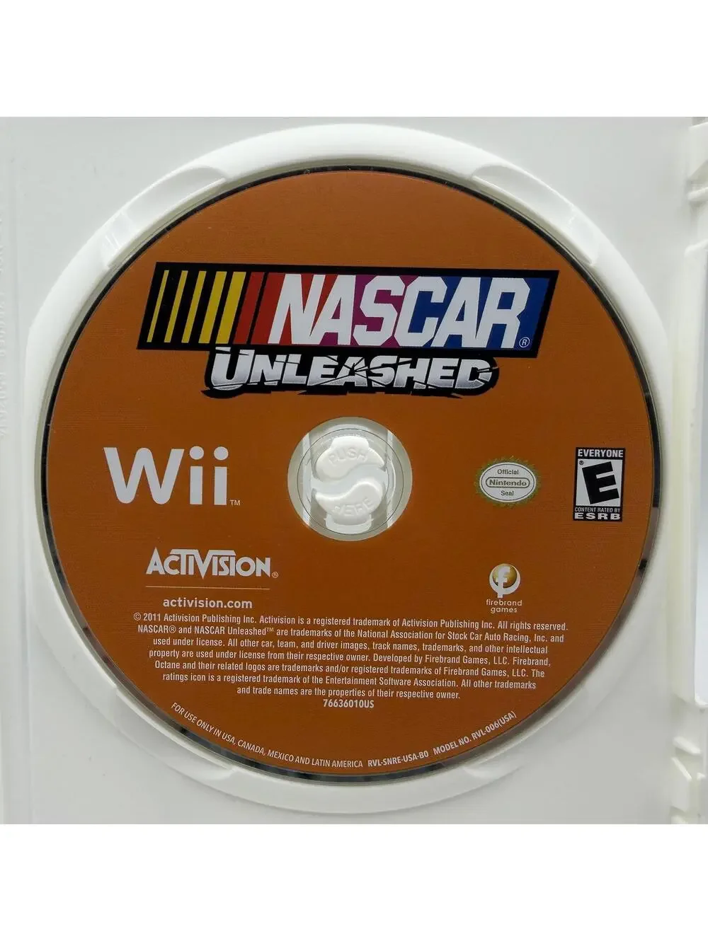 NASCAR Unleashed (2011) - Nintendo Wii Video Game ** Disc Only **