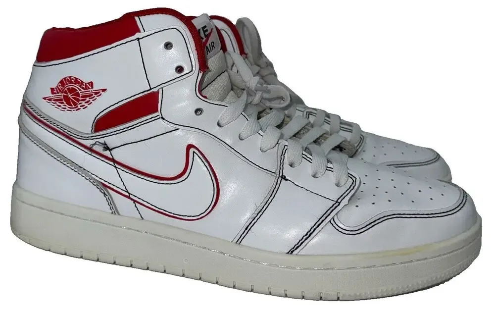 Nike Air Jordan 1 Retro High OG Phantom Gym Red White Mens 10 555088-160