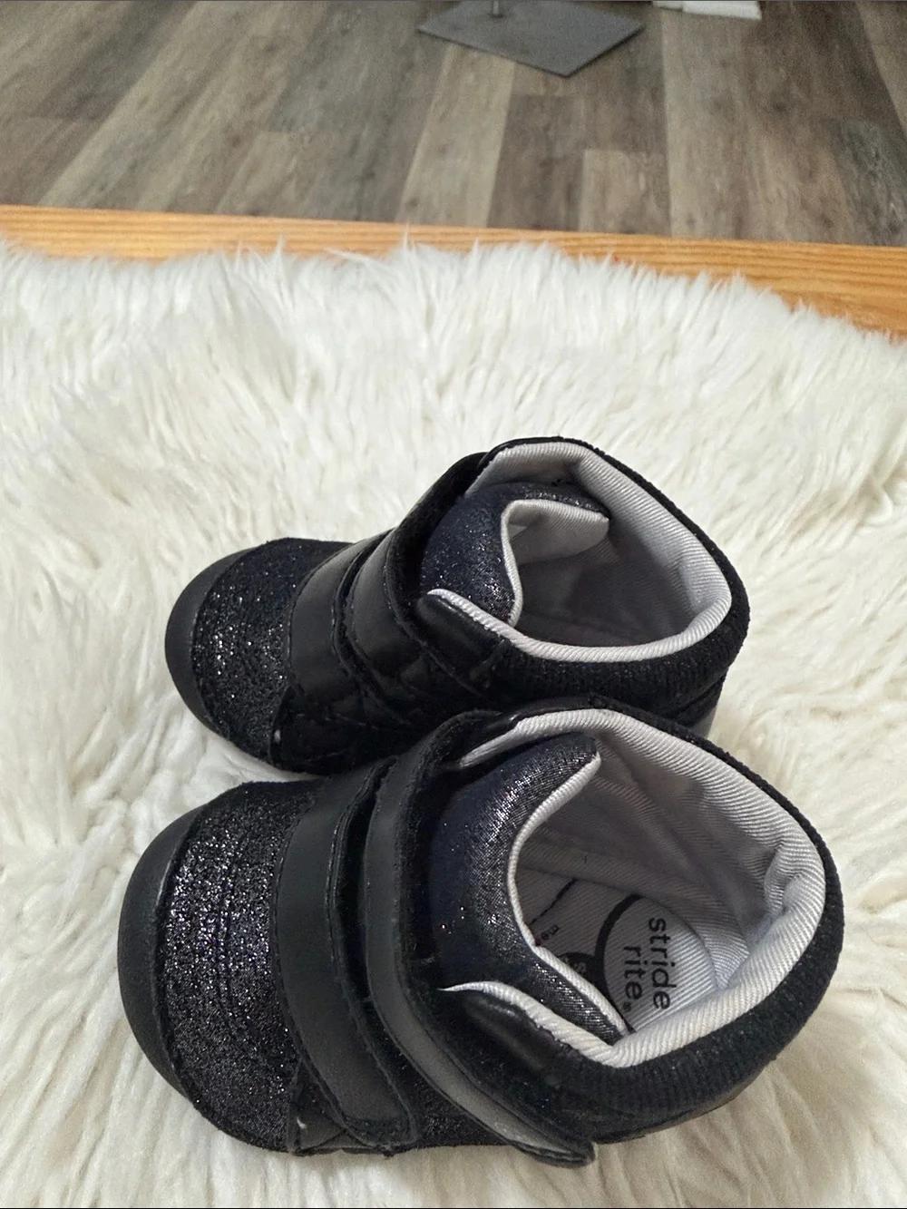 Stride Rite glittery black