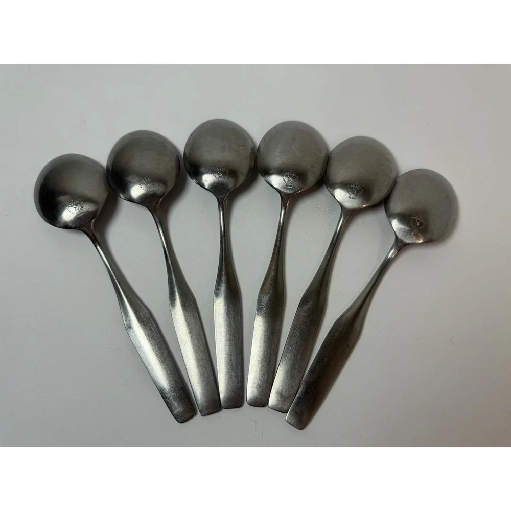 WMF Cromargan  Stainless Steel Form Soup spoons 7 1/8