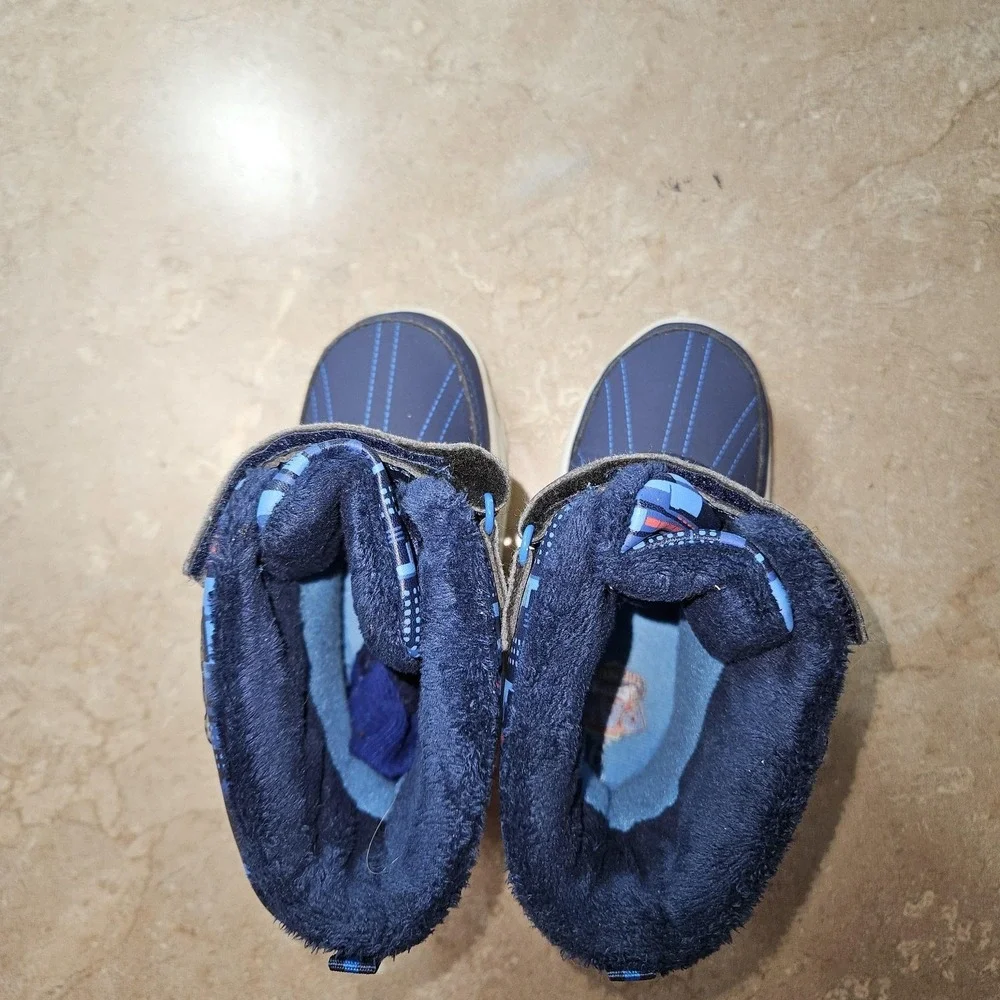 Nickelodeon Paw Patrol Snow Boots Boys Size 9 Blue Chase‎ Marshall Warm Winter