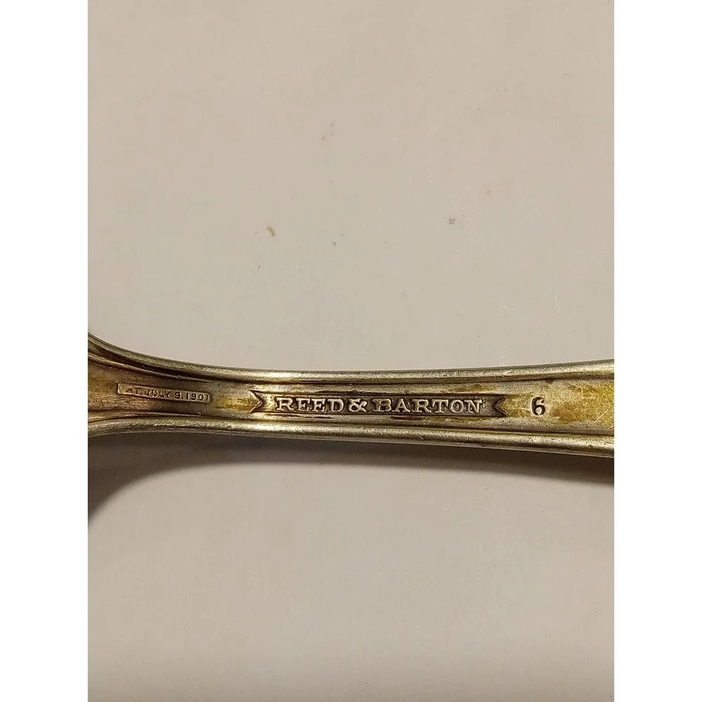 Reed & Barton La Parisienne Silverplate Teaspoons Set of 3 Pat 1901 Art Nouveau