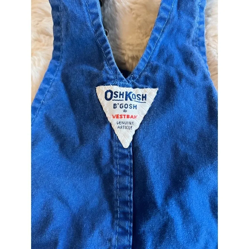 OshKosh B'gosh‎ Vintage Bib Overalls Toddler Size 24 Months Made in USA Cotton