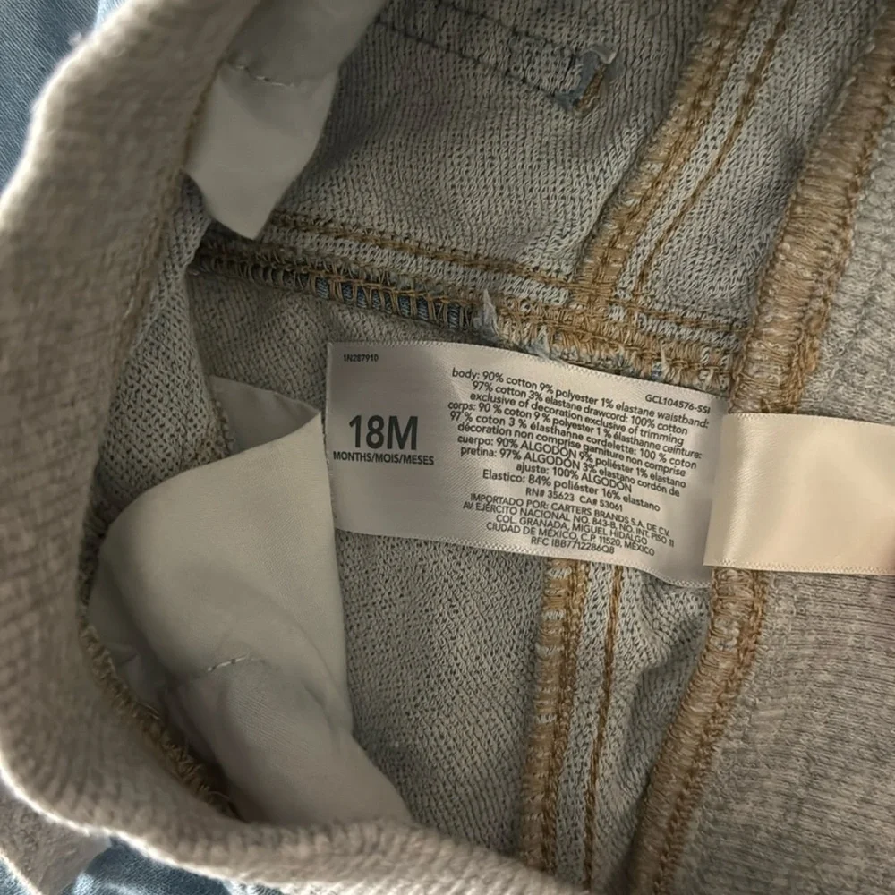 OshKosh B’gosh Baby Boys Pull-On Knit Denim Jeans Light Wash 18M