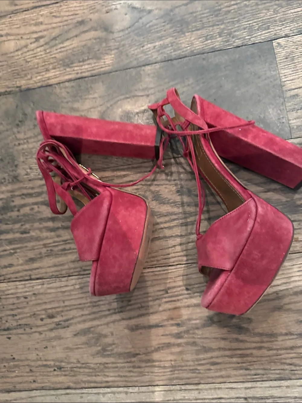 Aquazzura suede platform