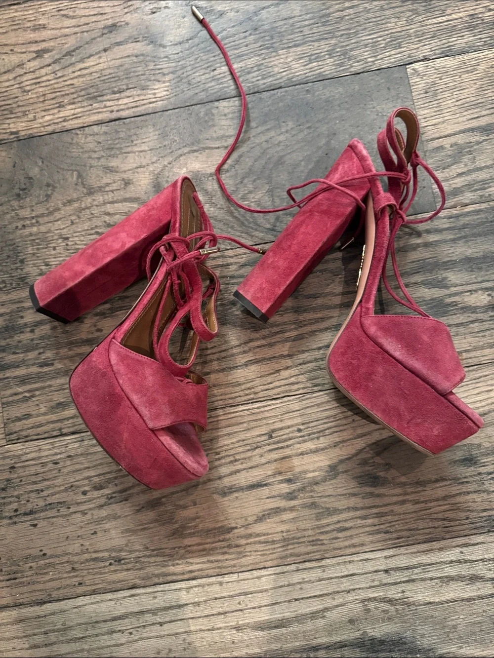 Aquazzura suede platform