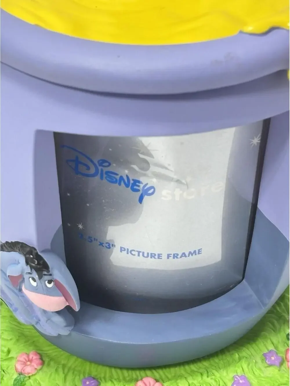 Vintage Disney Store Winnie the Pooh Spinning Honey Pot Resin Picture Frame Rare