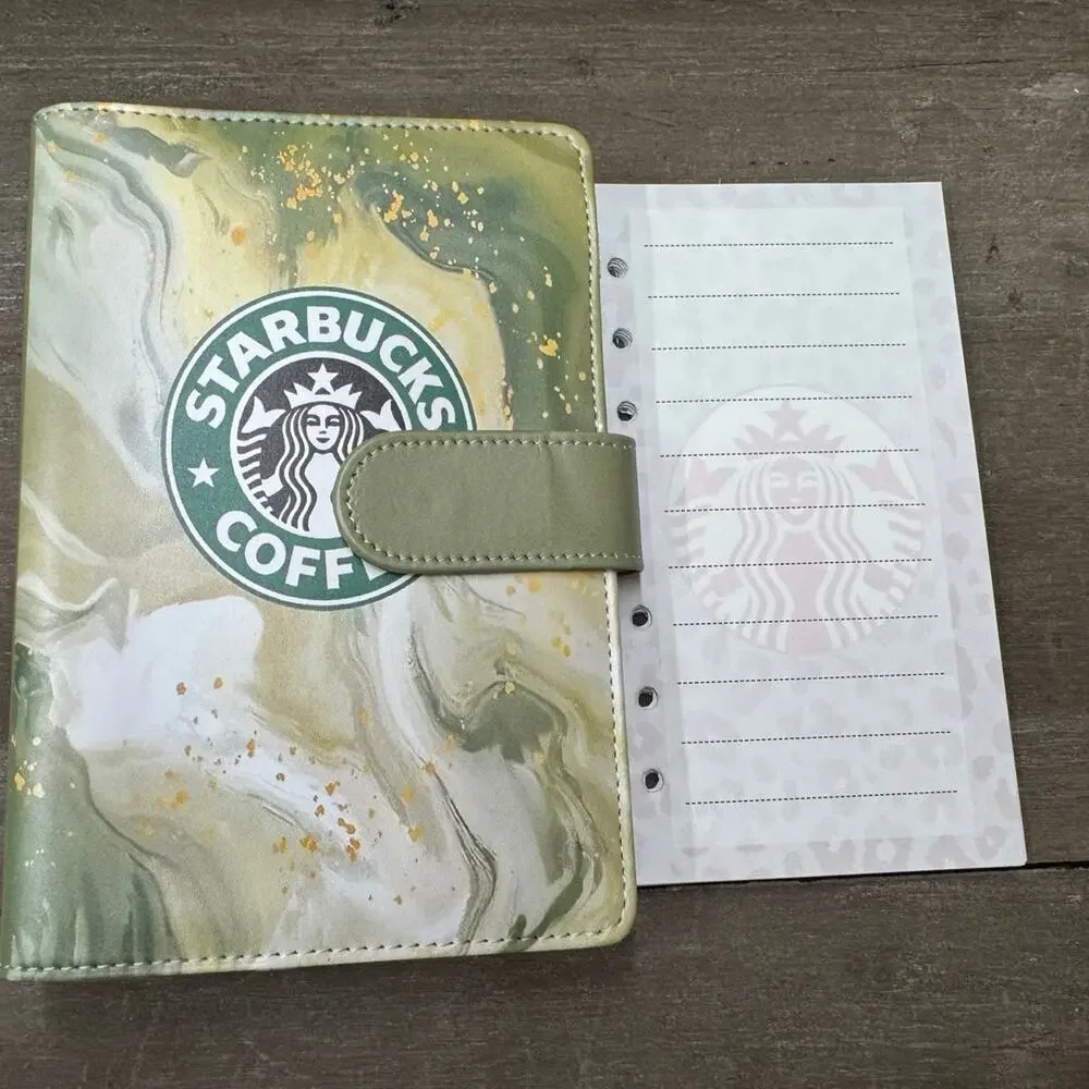 Starbucks A6 6 Ring Binder & Paper