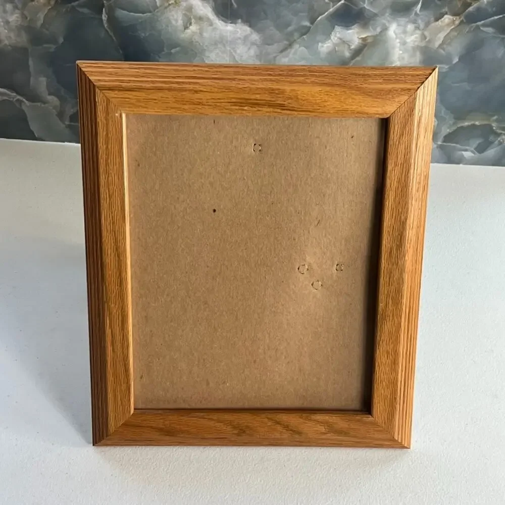 Picture Photo Frame Wooden Brown Medium Stain with Glass 6