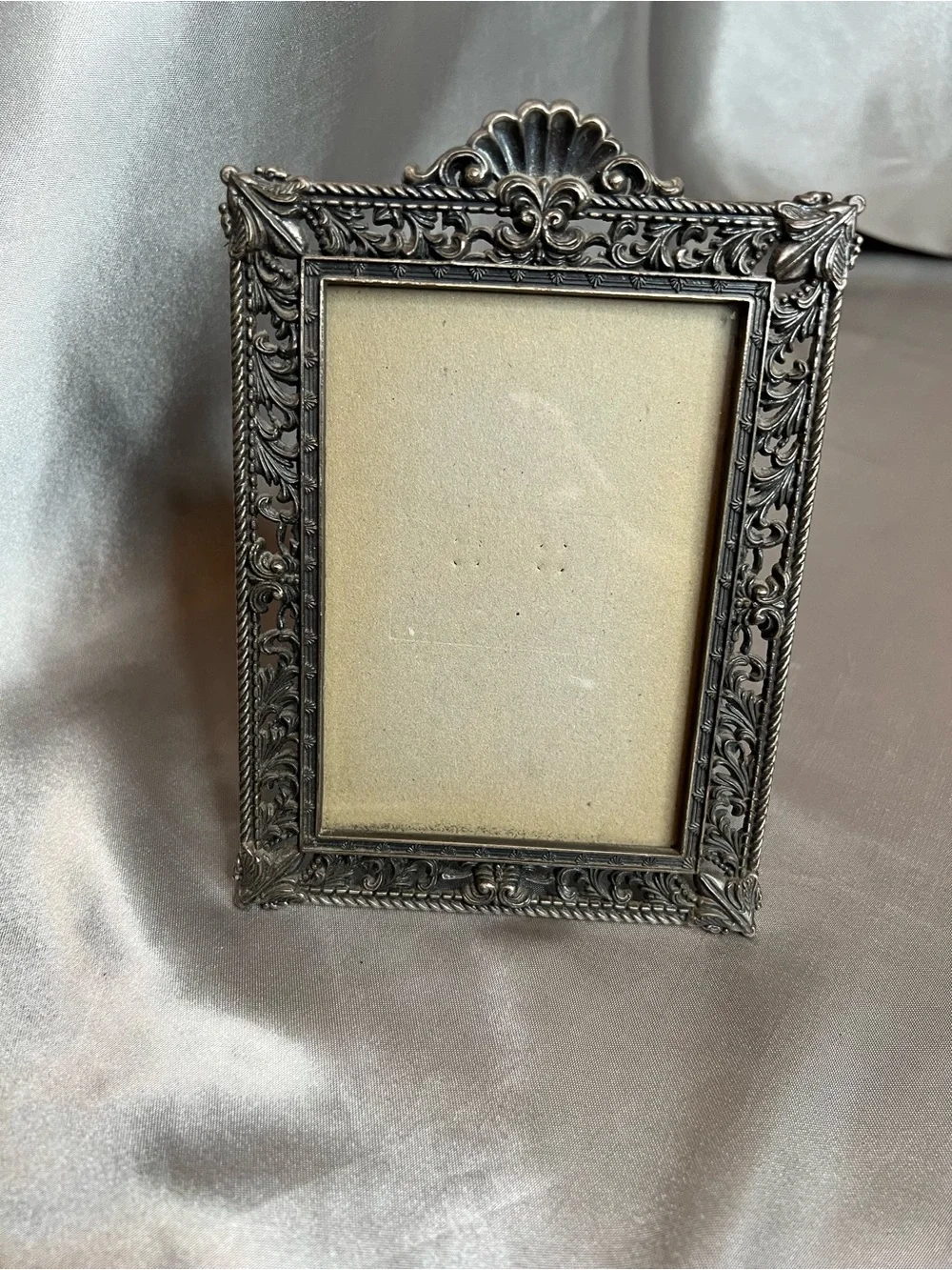 Vintage Ornate Silver Metal Picture Frame – Victorian/Art Nouveau Style