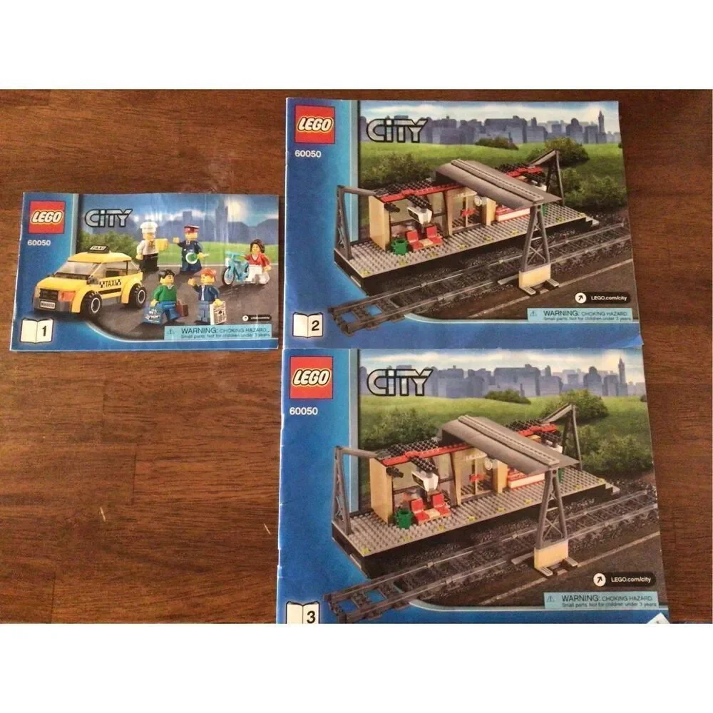LEGO City Train Station #60050 Instruction Manual Only 1,2,3 (6004)