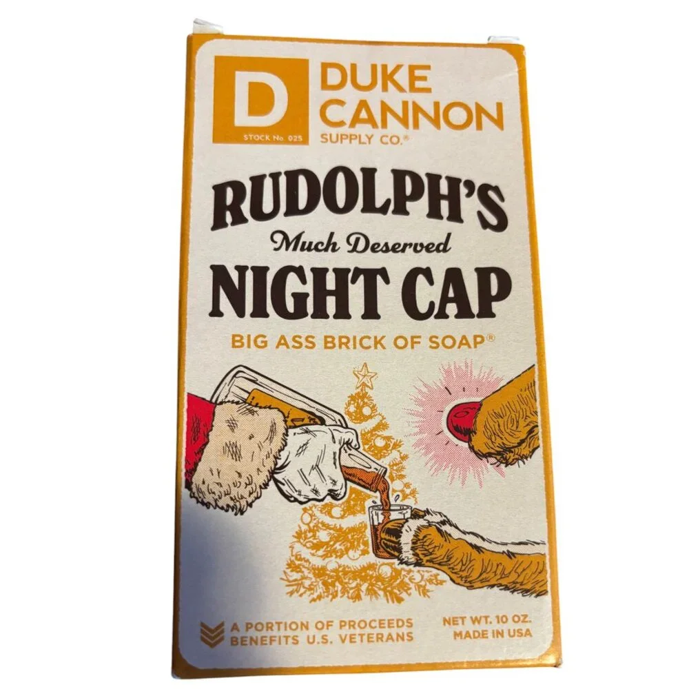 Duke Cannon Rudolphs Night Cap Big Ass Brick Soap for Men 10oz Ltd  Ed Christmas