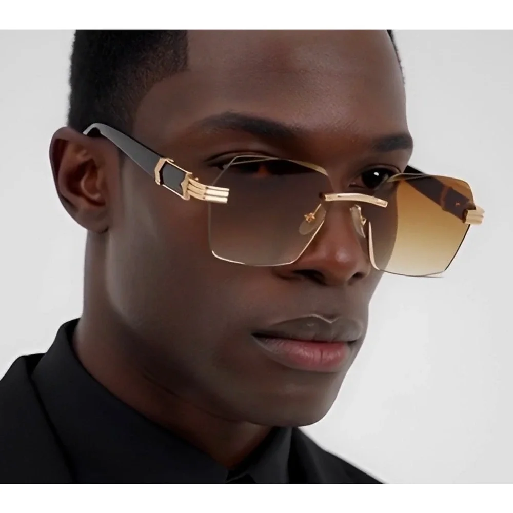 Sunglasses Men Designer Fashion‎ Chic Rapper Shape Retro Elegant Sophisticated